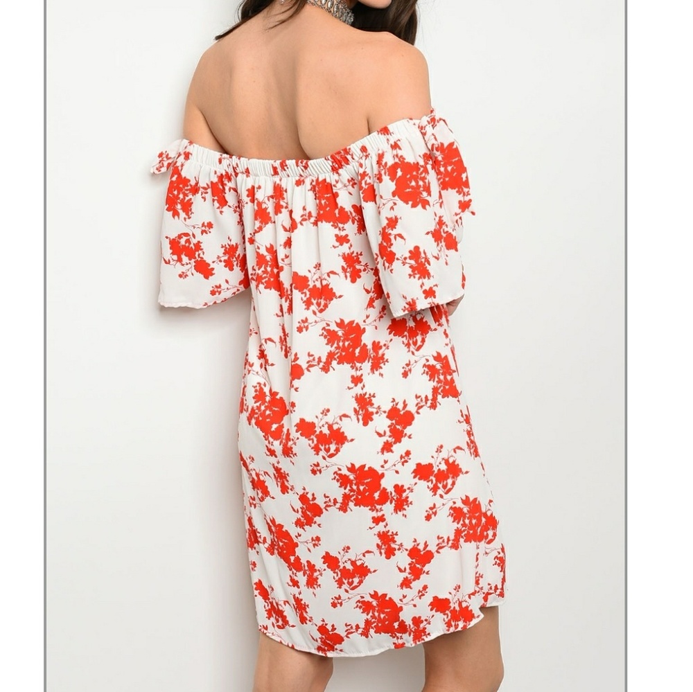 1 sm. Left! NWT red and white floral dress - Picture 2 of 2